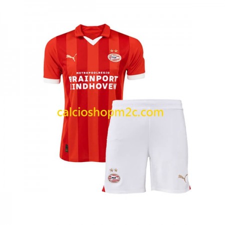 PSV Eindhoven Bambino Maglia Prima 2023/2024 Manica Corta (+ Pantaloncini)